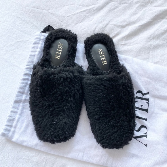 ASTER square toe sherpa slippers - Picture 7 of 7